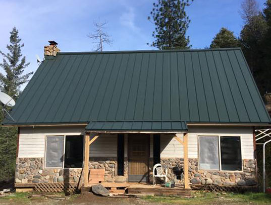 Metal roofing system installed in Groveland, California
