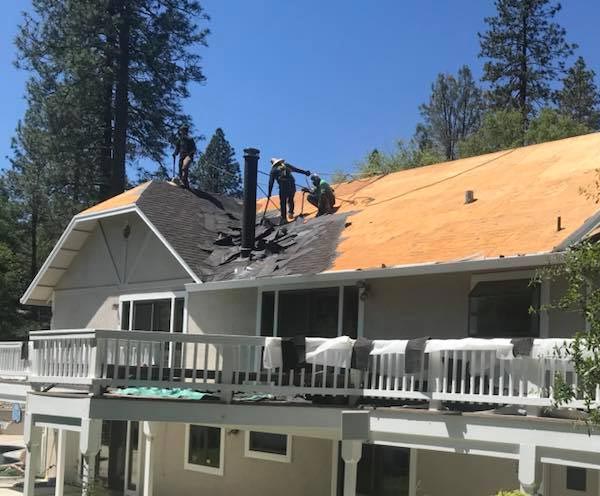 our reliable roofers in Salida are working on installing a new shingle roof